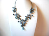 Vintage AVON Blue Opal Floral Necklace 101120