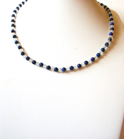 Blue Lapis Blue Lace Agate Stones Necklace 71120