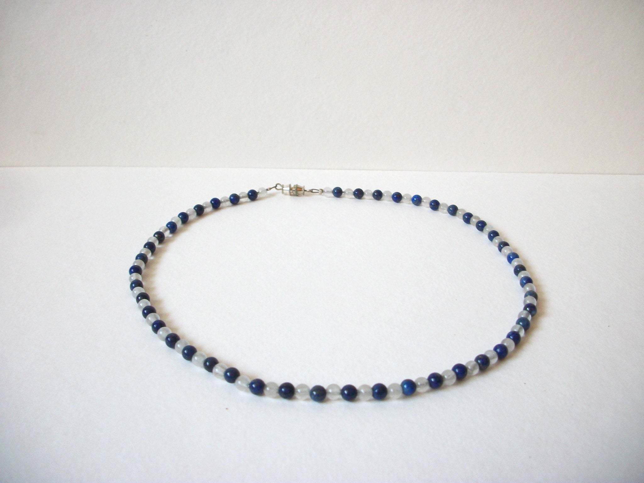 Blue Lapis Blue Lace Agate Stones Necklace 71120