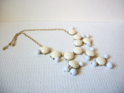 Retro Cream White Bib Necklace 101120