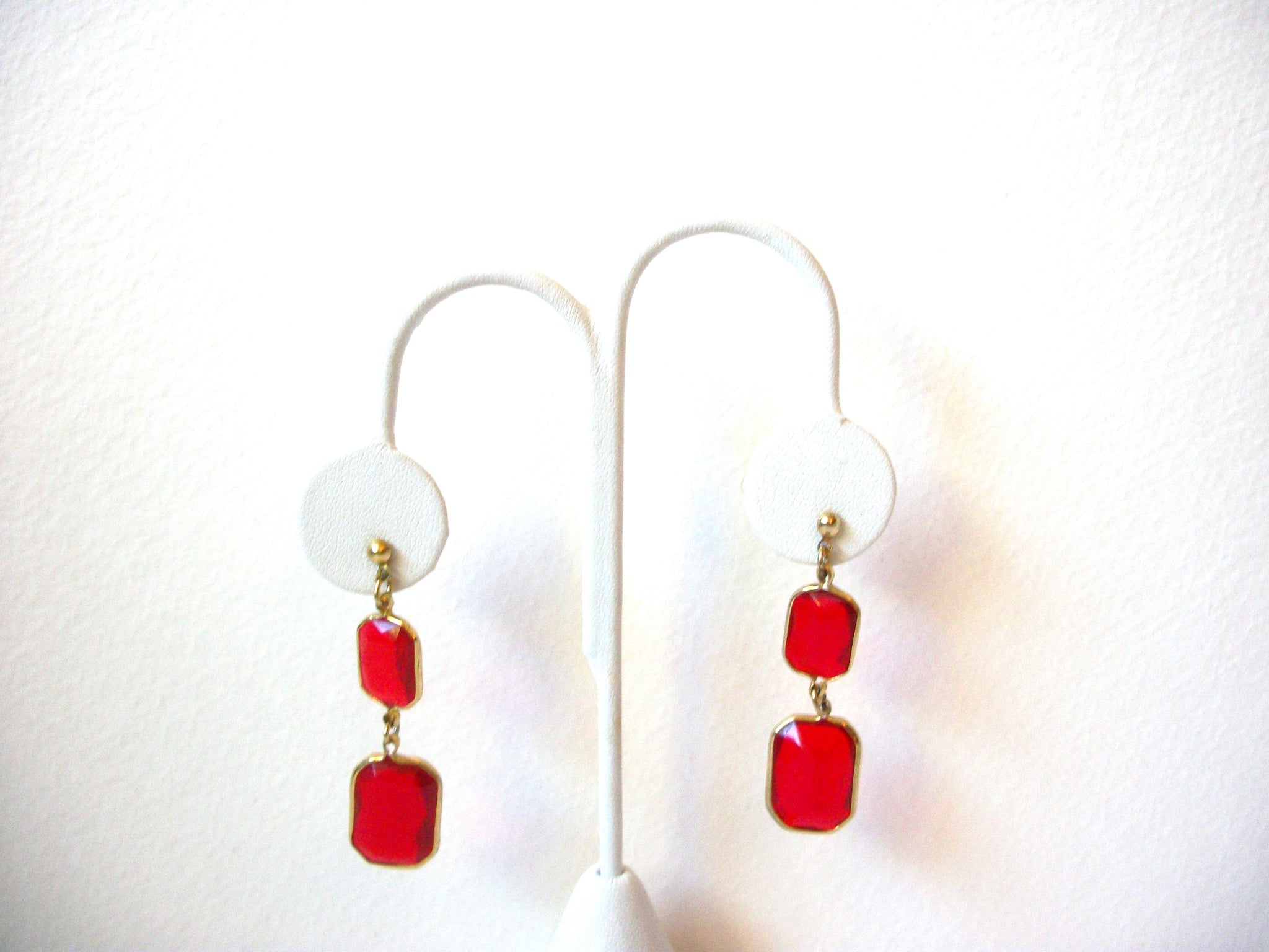 Retro Gold Red Earrings 101120