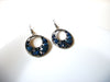 Bohemian Blue Glass Hoop Earrings 71220