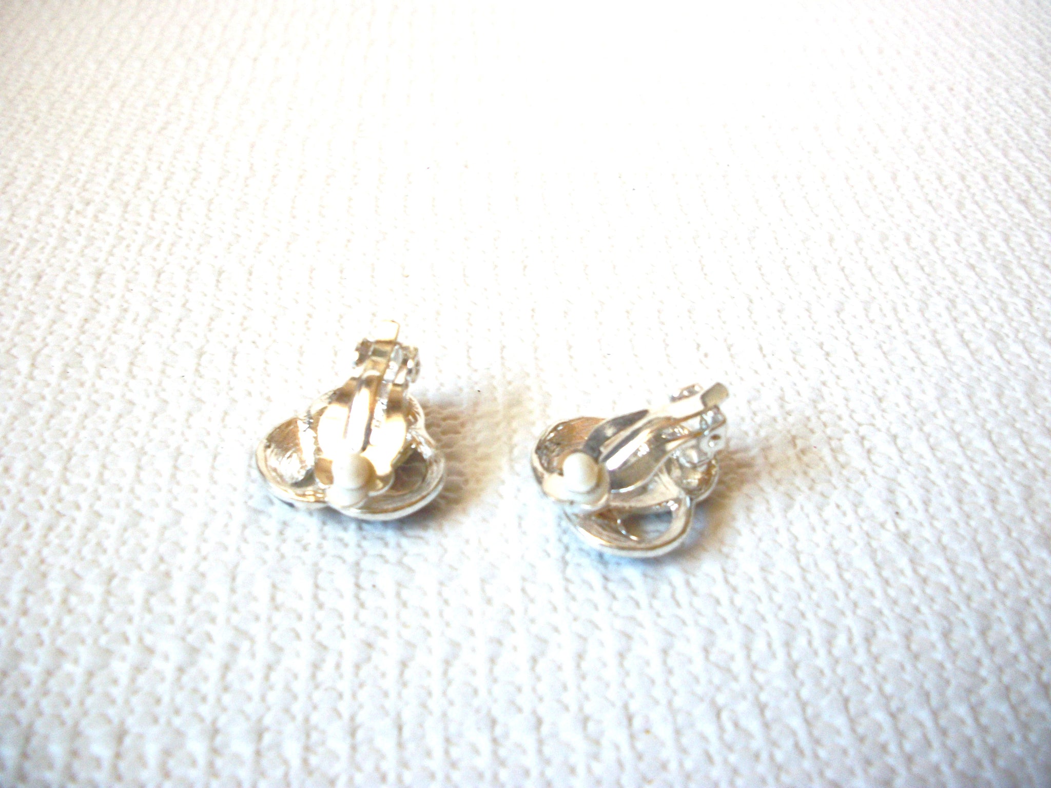 Retro Dark Blue Silver Knotted Design Earrings 101120