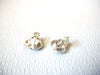 Retro Dark Blue Silver Knotted Design Earrings 101120