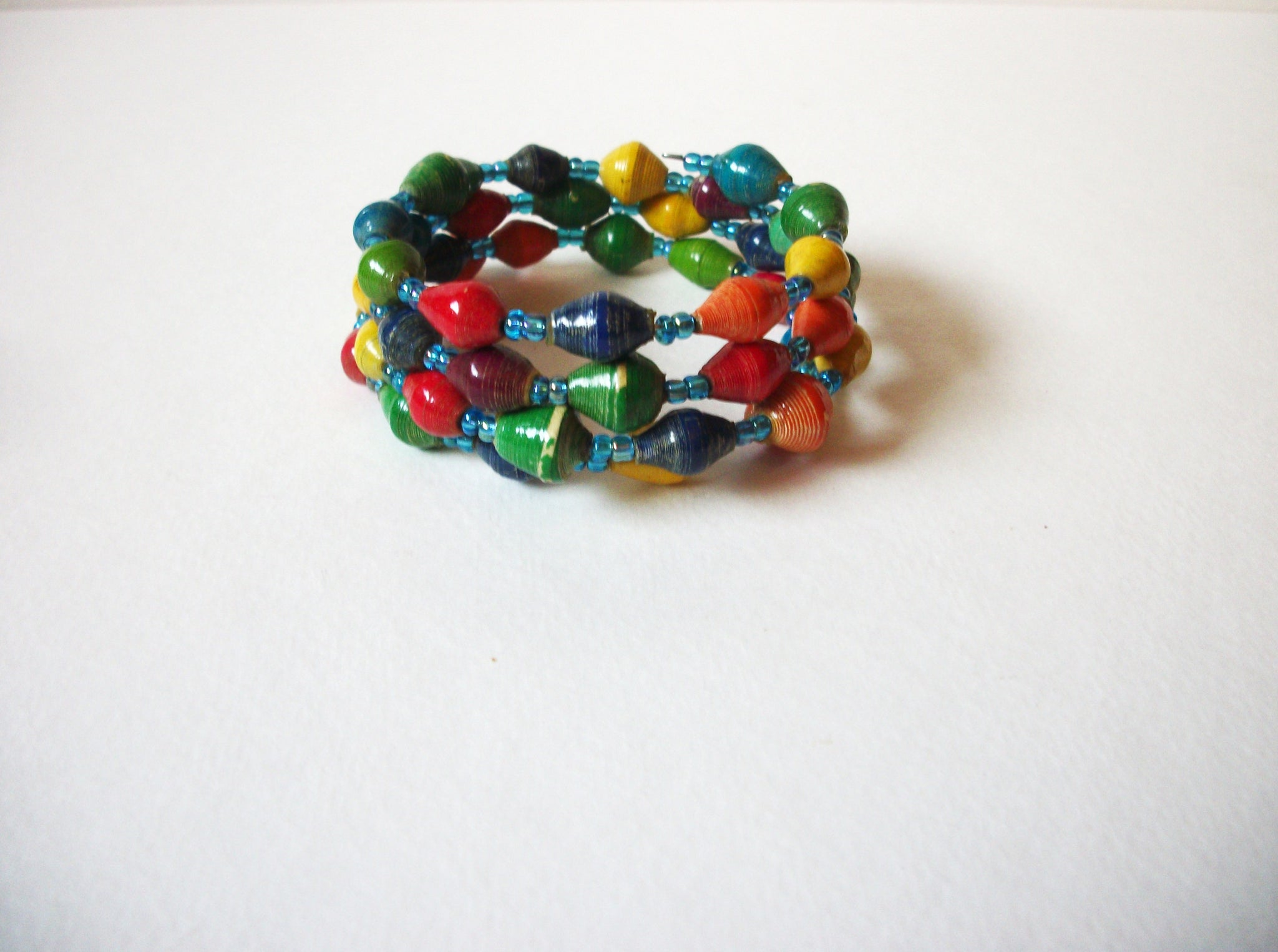 African Paper Beads Bracelet 71220