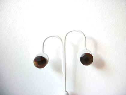 Vintage Brown Glass Earrings 101120