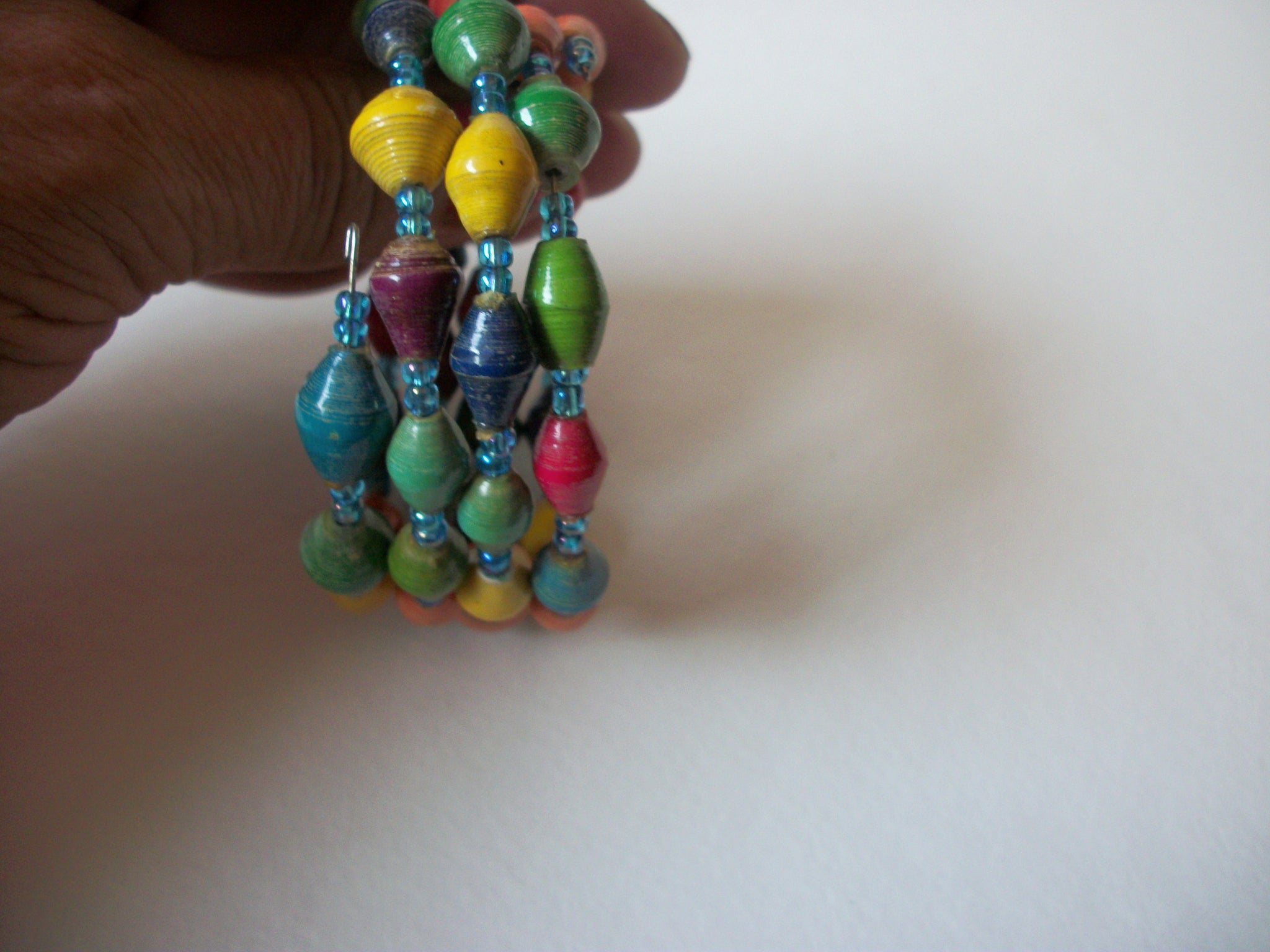 African Paper Beads Bracelet 71220