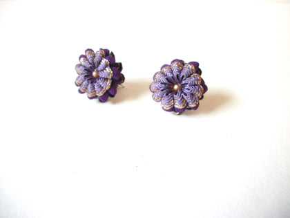 1950s Vintage Green Floral Screw Back Earrings 71220