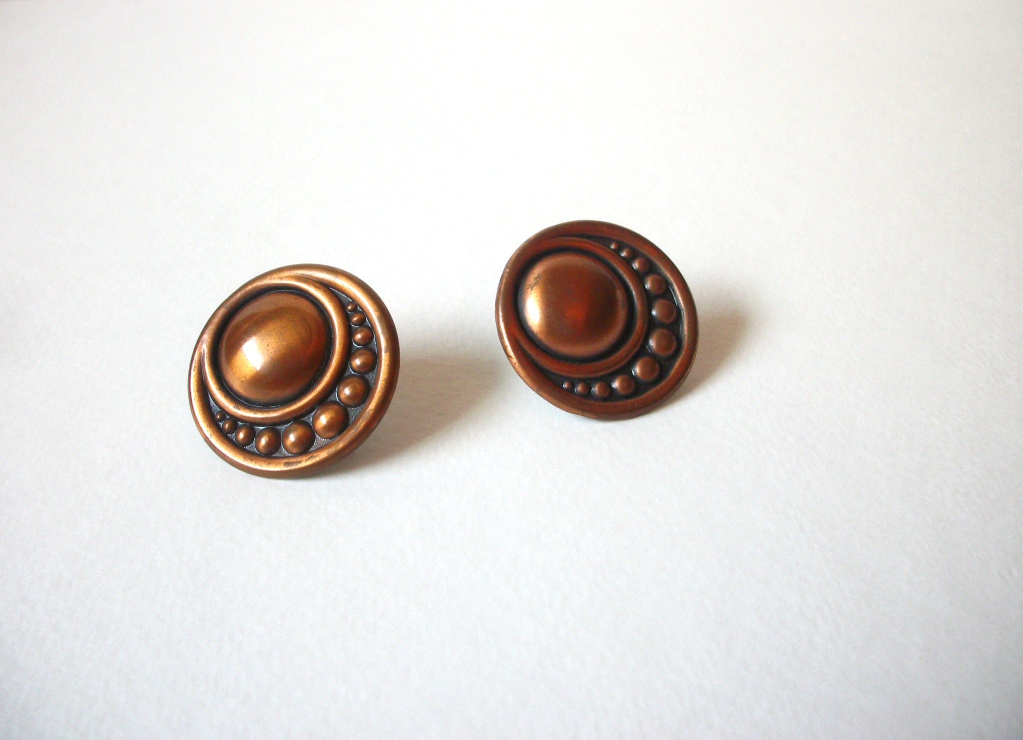 Vintage Copper Toned Earrings 71220