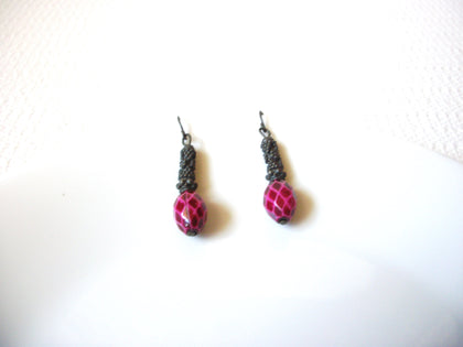 Vintage Fuchsia Bronze Earrings 101120