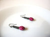 Vintage Fuchsia Bronze Earrings 101120