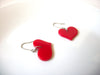 Retro Red Lucite Heart Earrings 101120