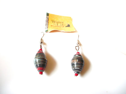 African Paper Beads Earrings 71220