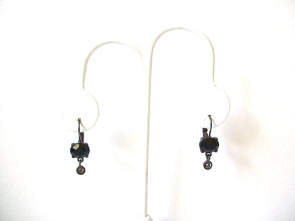 Victorian Black Glass Earrings 101120