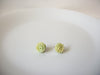 Vintage Pastel Green Rose Stud Earrings 101120