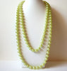 Vintage Lime Green Long Necklace 71220