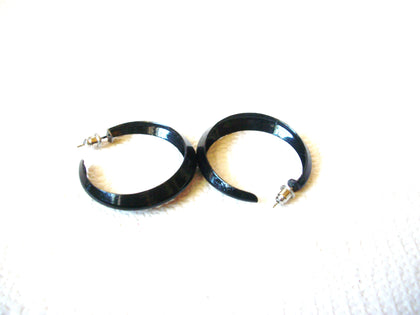 Retro Black Hoop Earrings 101120