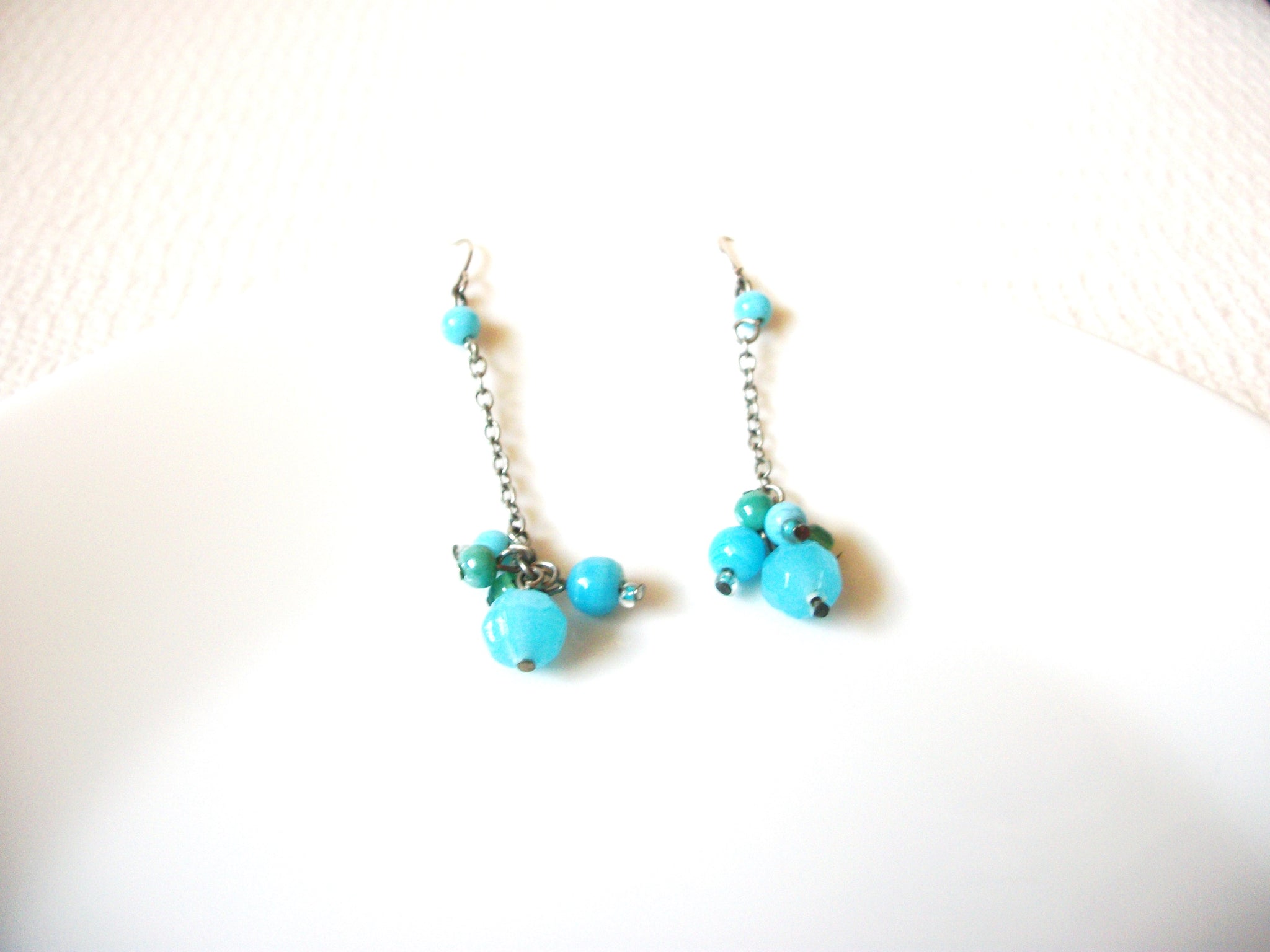 Retro Blue Dangle Earrings 101120