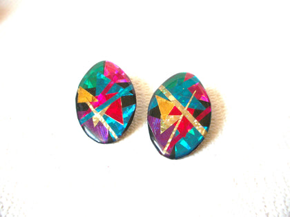 Colorful Lucite Earrings 101120