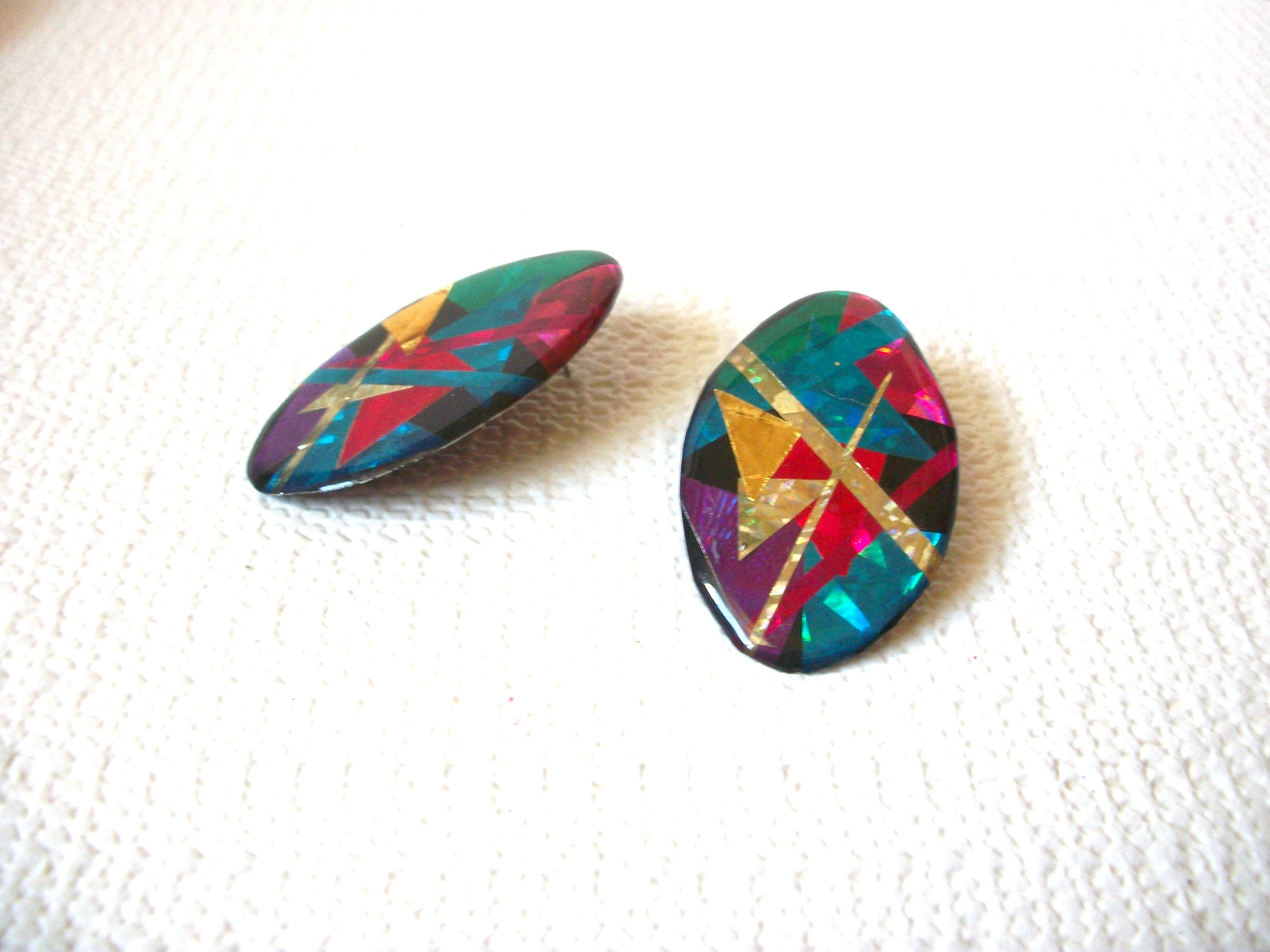 Colorful Lucite Earrings 101120