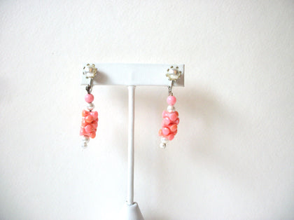 Vintage Pink Grape Earrings 71320