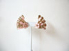 Vintage 1950s Pink Gold Floral Earrings 71320