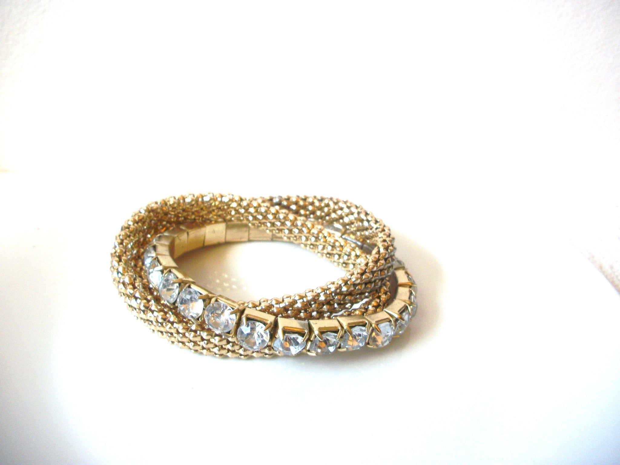 Gold Toned Rhinestone Bracelet 101220