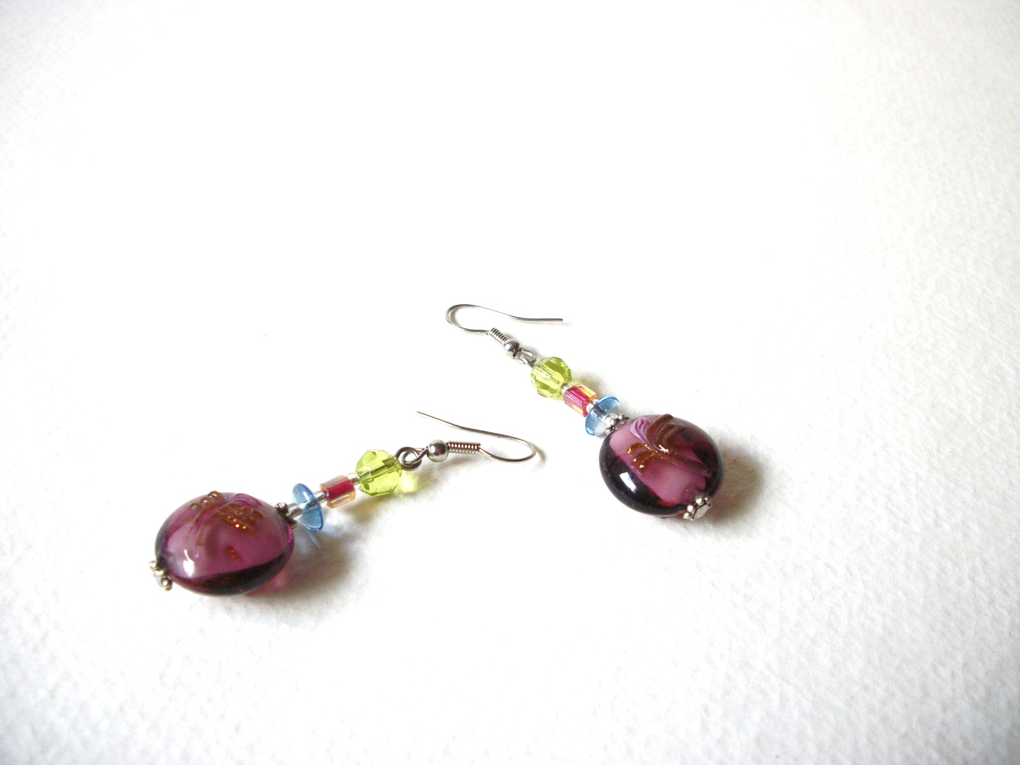 Lamp Work Glass Beads Earrings 71320