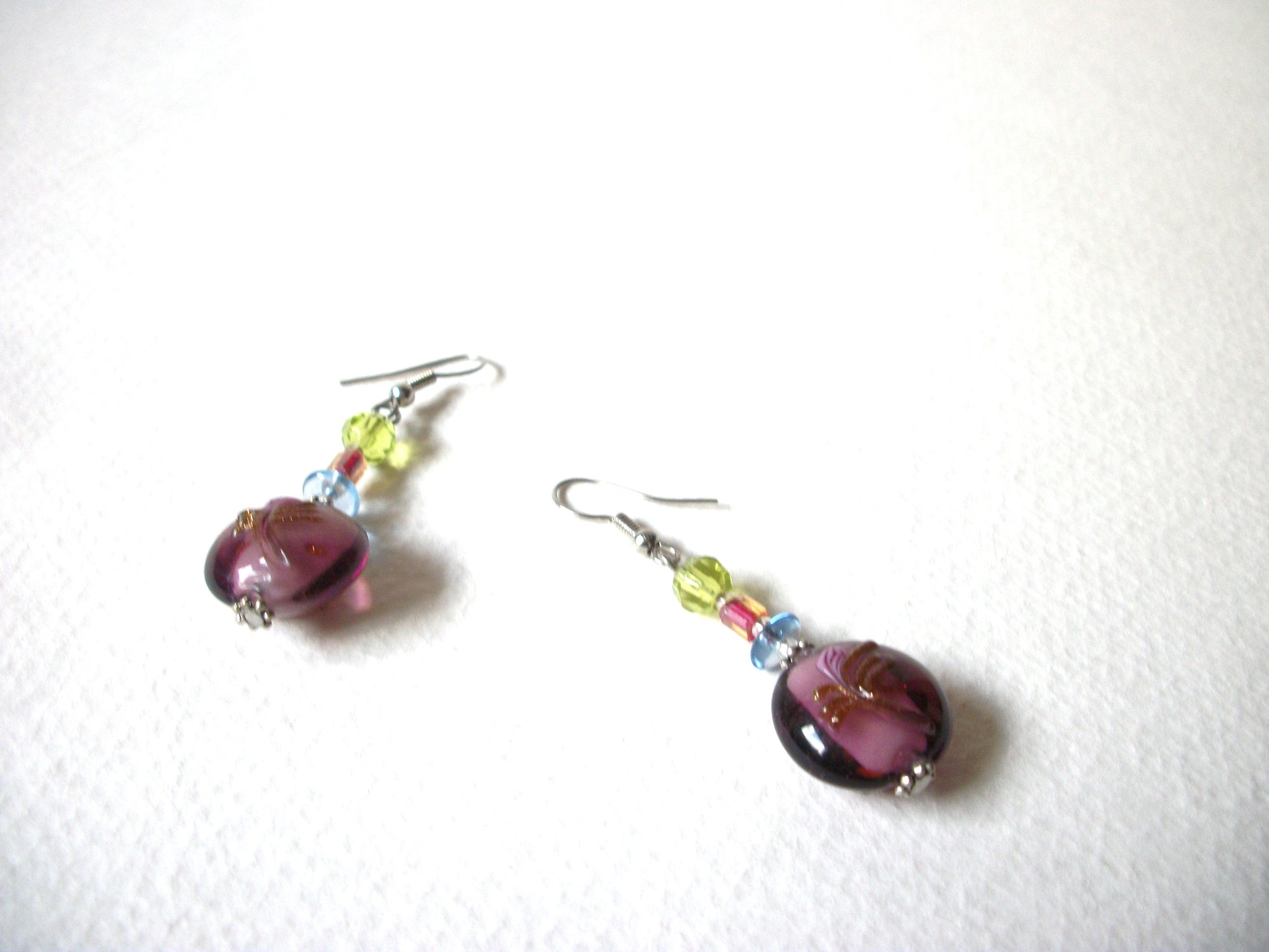 Lamp Work Glass Beads Earrings 71320