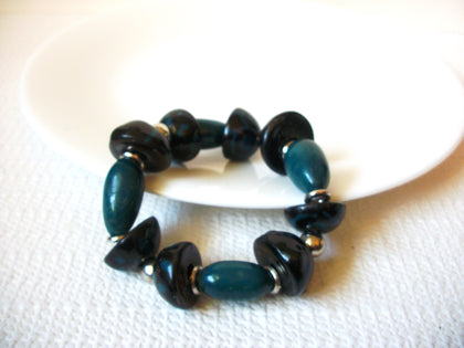 Retro Teal Green Blue Lucite Bracelet 101320