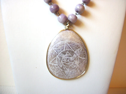 Vintage Lilac JADE Necklace 101320