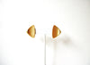 Retro Gold Toned Shield Earrings 71320