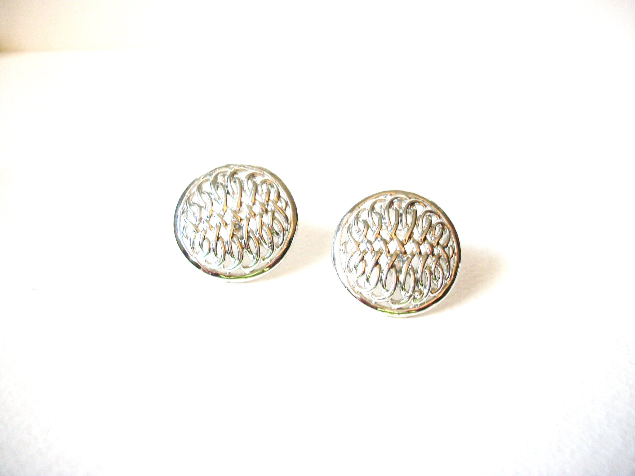 Retro Silver Toned Earrings 71420