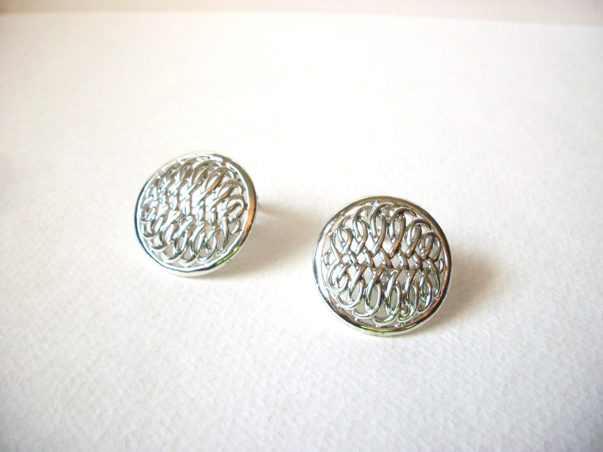 Retro Silver Toned Earrings 71420