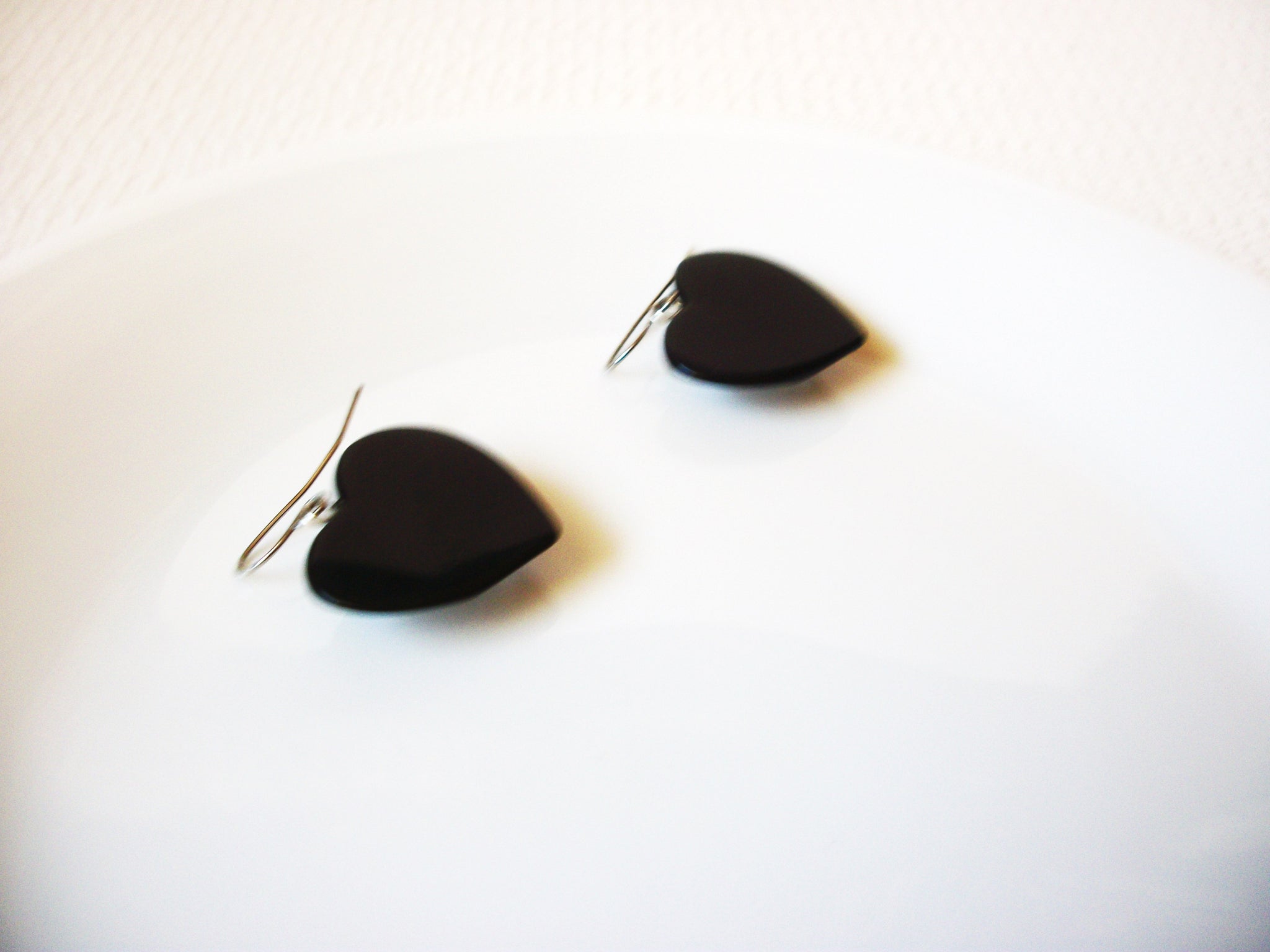 Vintage Lucite Heart Earrings 101320