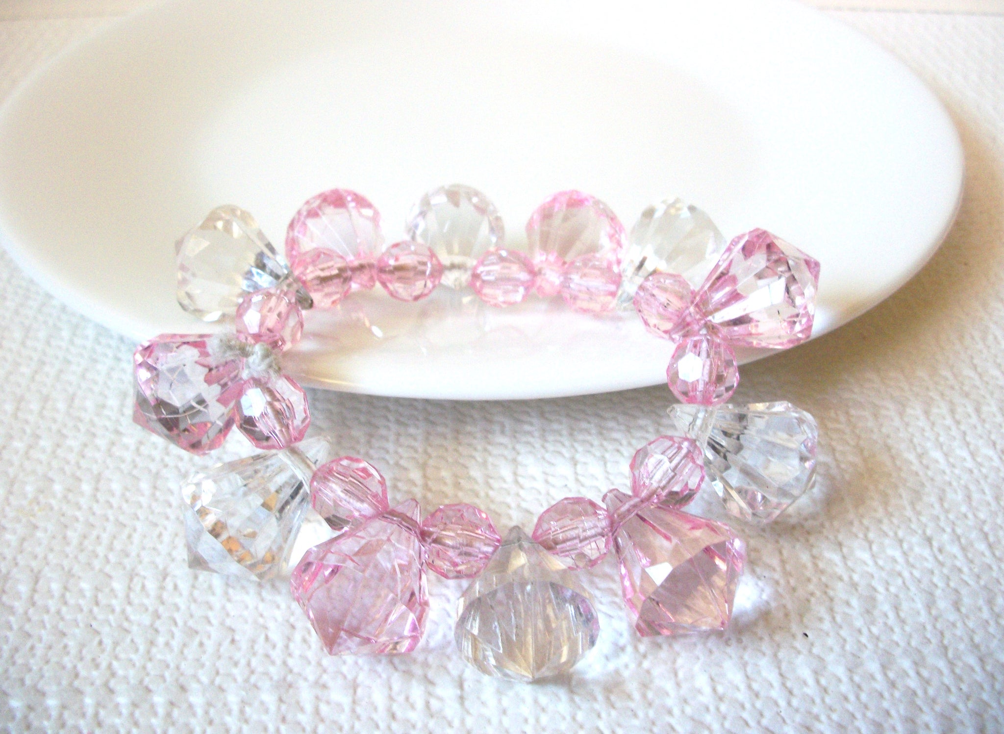 Retro Pink Clear Bracelet 101320