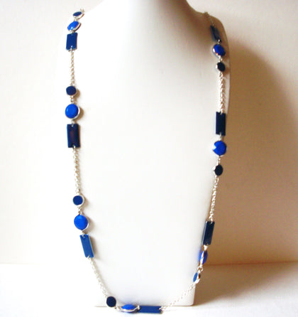 Retro Silver Blue Necklace 71420