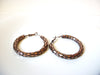 Vintage Copper Toned Snake Hoop Earrings 101420