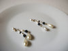 Vintage Glass Pearl Earrings 71420