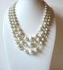 JAPAN Glass Pearl Necklace 71420