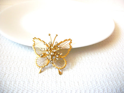 MONET Rhinestones Butterfly Brooch Pin 101420