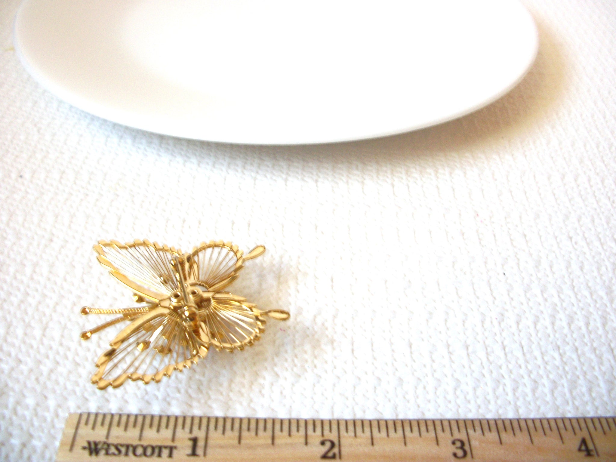 MONET Rhinestones Butterfly Brooch Pin 101420