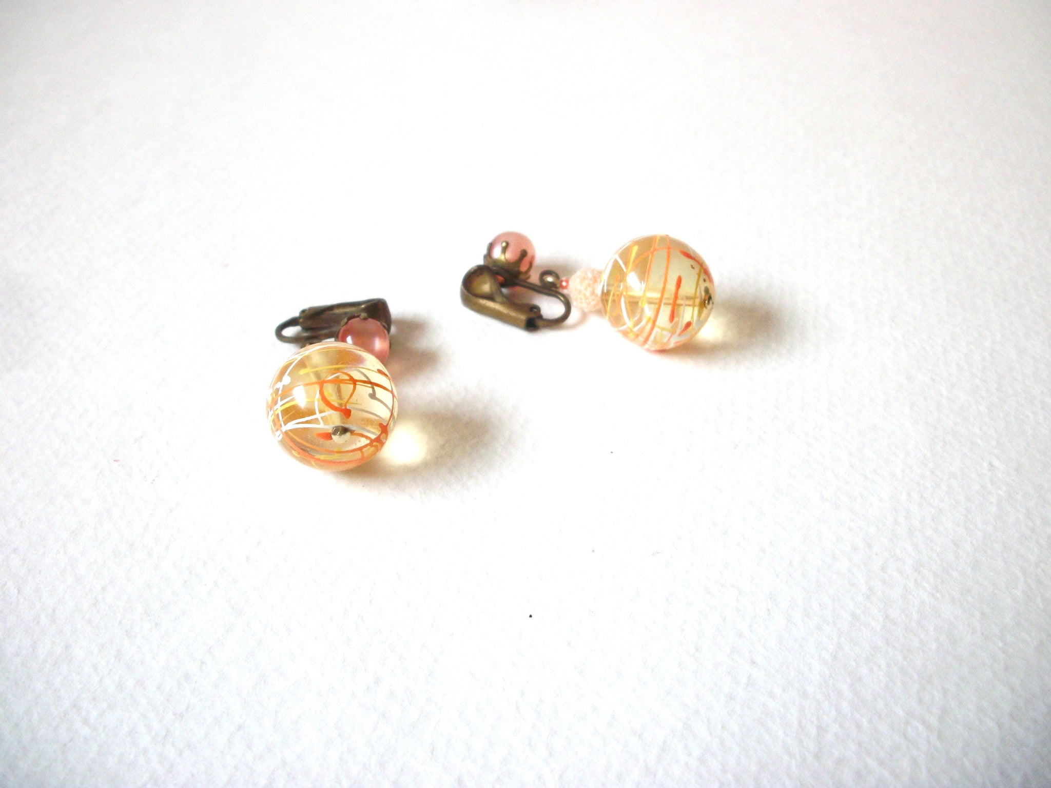 Vintage Lucite Earrings 71420