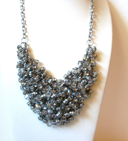 Vintage Silver Rhinestones Necklace 101420