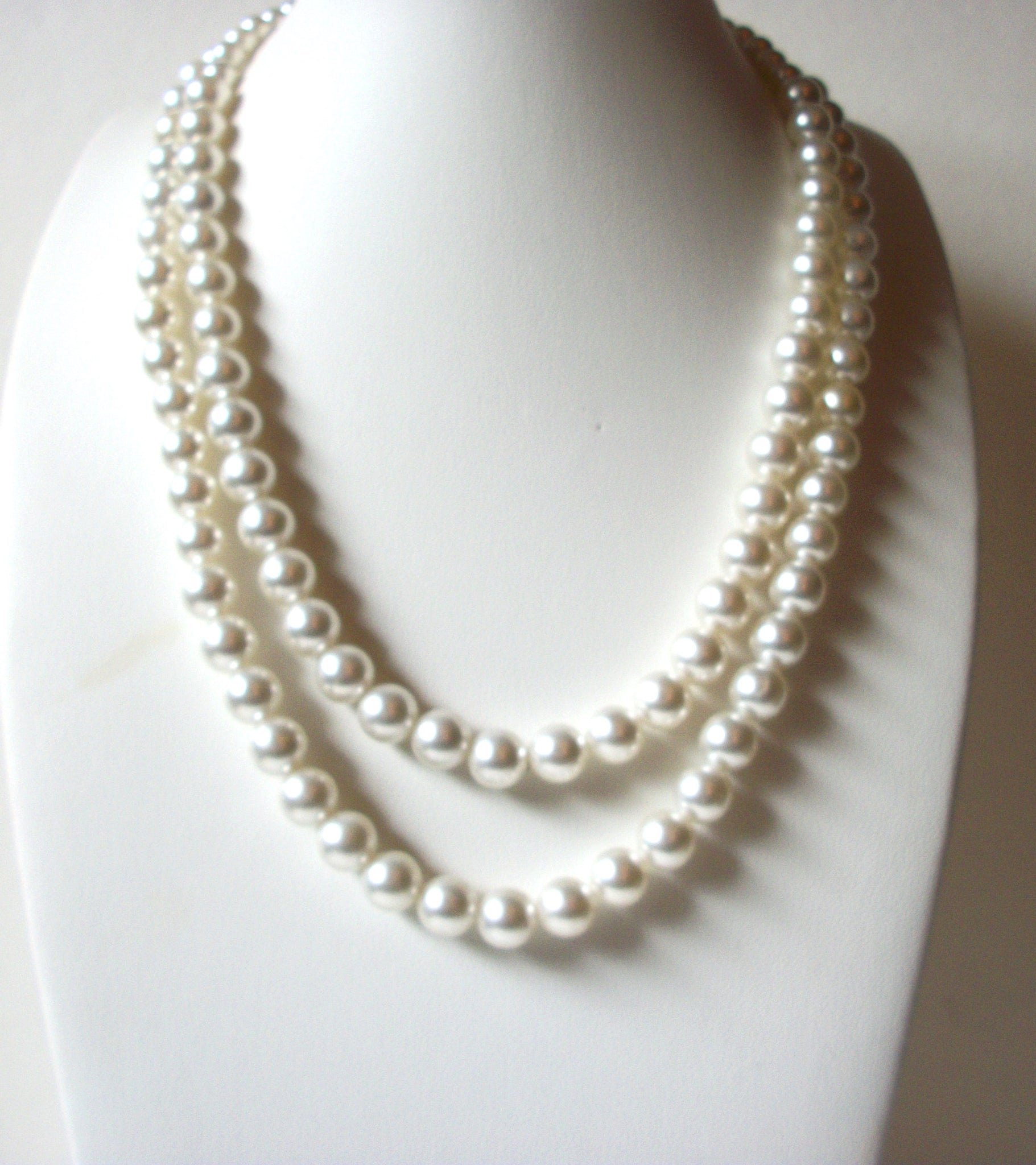 Vintage Glass Pearl Necklace 71420