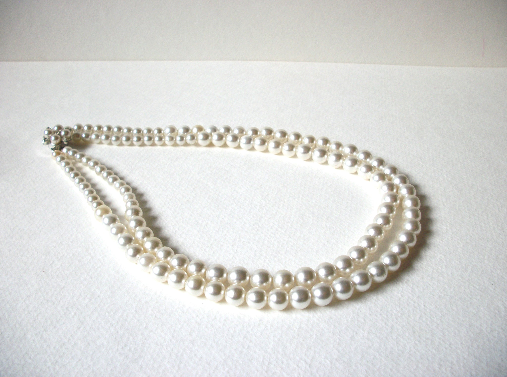 Vintage Glass Pearl Necklace 71420