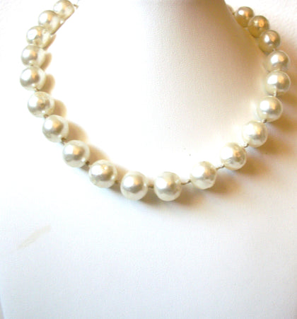 Vintage Hand Molded Lucite Pearl Necklace 101420