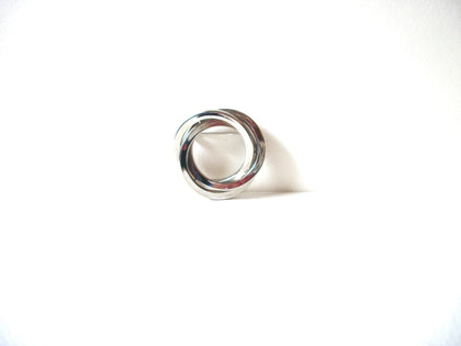 Vintage Silver Toned Circle Brooch 71420