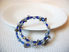 Retro Blue Silver Glass Bracelet 101420