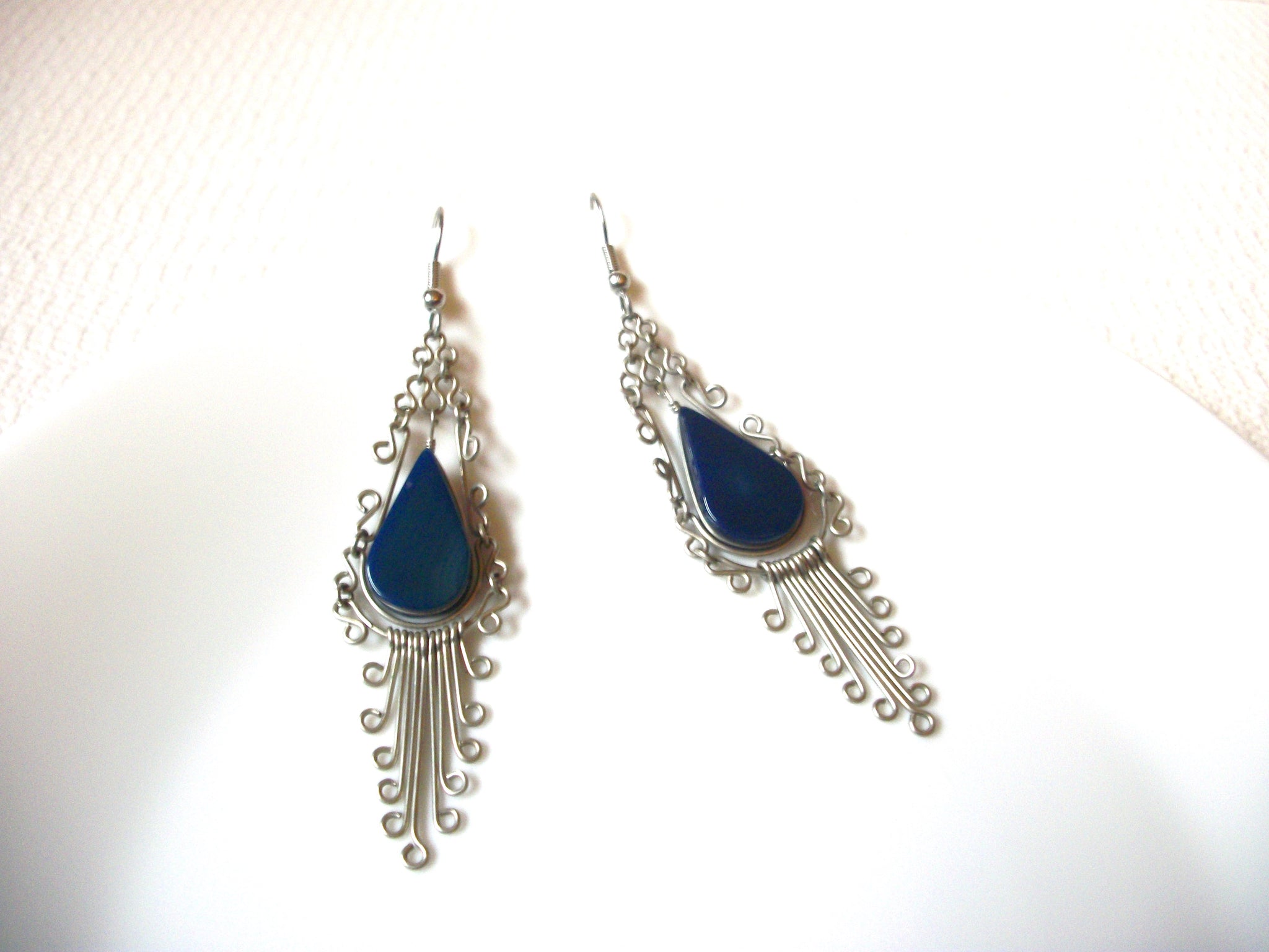 Vintage Midnight Blue Stone Earrings 101520